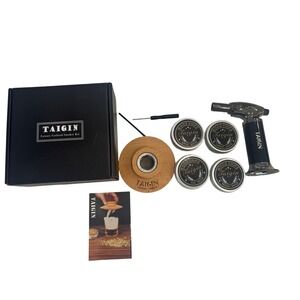 TAIGIN Luxury Cocktail Smoker Kit with Torch 4 Wood Chip Flavors AF-603 New